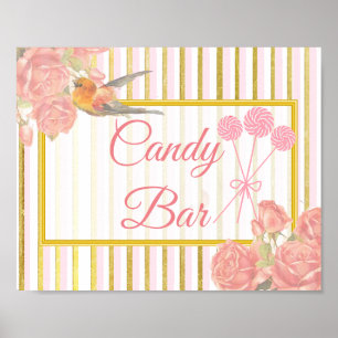Poster Signe mariage pour barre de bonbons, Lollipopes ro