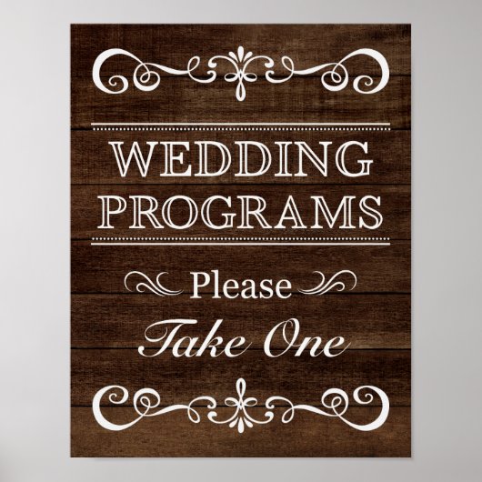Poster Signe mariage - Programme de mariage Signe Mariage (Devant)