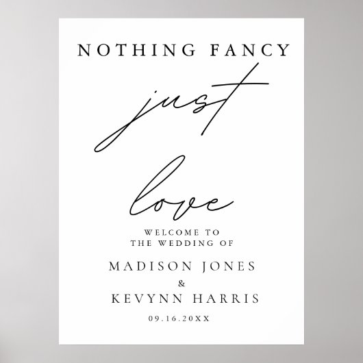Poster SIGNE Mariage Rien De Fancy Just Love (Devant)