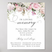 Poster SIGNE Mariage Rose-Blanc Floral (Devant)
