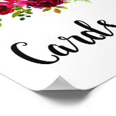 Poster SIGNE Mariage Rustique Bourgogne Floral (Coin)