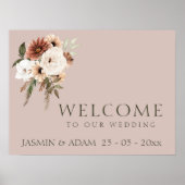 Poster SIGNE Mariage Rustique Dusty rose et vert (Devant)