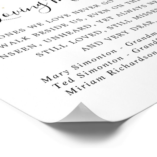 Poster SIGNE Mariage Rustique Holly et Berries (Coin)