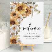 Poster SIGNE Mariage Rustique Tournesol