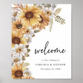 Poster SIGNE Mariage Rustique Tournesol (Devant)