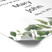 Poster SIGNE Mariage Rustique Vert Feuille Verdure Foliag (Coin)