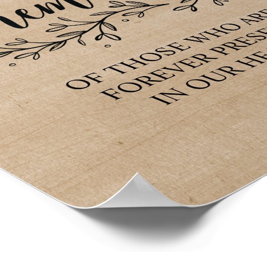 Poster SIGNE Mariage Rustique Vines (Coin)