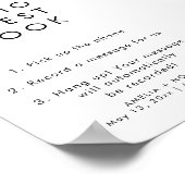 Poster Signe Mariage simple élégant audio (Coin)