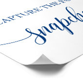 Poster Signe Mariage Snapchat Marine Blue Calligraphy (Coin)