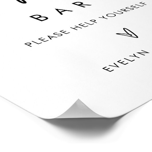 Poster SIGNE Mariage STELLA Pizza Bar (Coin)