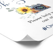 Poster Signe Mariage Sunflowers Eucalyptus Oh Snap (Coin)