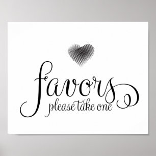 Poster Signe mariage - Symbole des faveurs de mariage