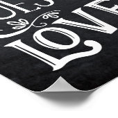 Poster signe mariage typographie florale (Coin)