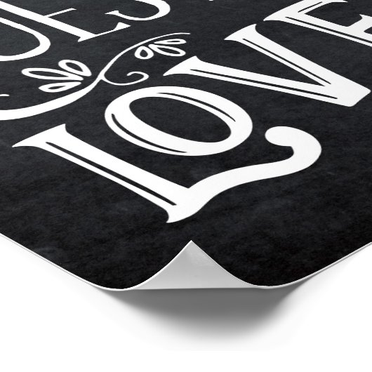 Poster signe mariage typographie florale (Coin)