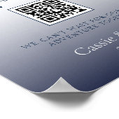 Poster SIGNE Mariage unique Chic Navy Blue Honeymoon Fund (Coin)