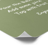 Poster SIGNE Mariage vert Mimosa Bar Sage (Coin)