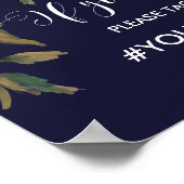 Poster signe maritime hashtag mariage (Coin)