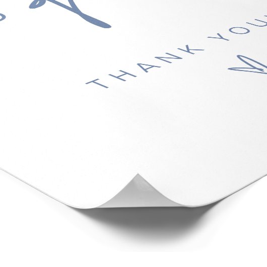 Poster SIGNE MARLO Boho Dusty Cartes et cadeaux bleus (Coin)