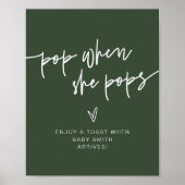 Poster Signe MARLO Forest Green Boho Pop When She Pops (Devant)