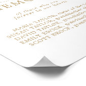 Poster SIGNE MÉMOIRE Mariage minimum Gold Love (Coin)