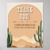 Poster SIGNE Merci de Cactus du désert du sud-ouest russe (Devant)