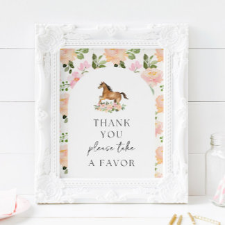 Poster SIGNE Merci de fête du Cheval Favor