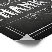 Poster Signe MERCI de style de calque Imprimer (Coin)