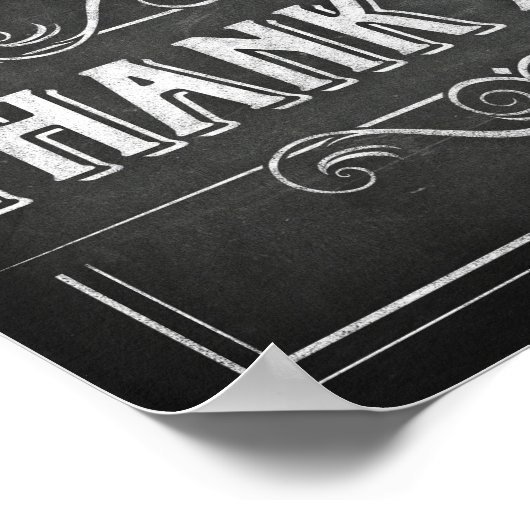 Poster Signe MERCI de style de calque Imprimer (Coin)