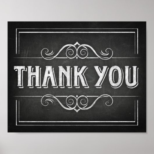 Poster Signe MERCI de style de calque Imprimer (Devant)