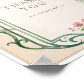 Poster SIGNE Merci Invités Art Nouveau Vintage (Coin)