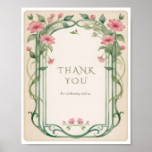 Poster SIGNE Merci Invités Art Nouveau Vintage (Devant)