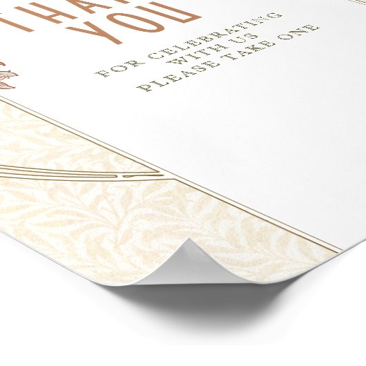 Poster SIGNE Merci Invités Art Nouveau William Morris (Coin)