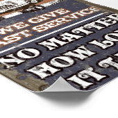 POSTER SIGNE MÉTALLIQUE DE LA VILLE MOTEUR (Coin)