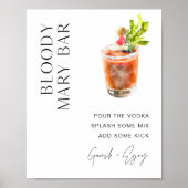 Poster SIGNE MINIATOIRE Sanglant À BARRE (Devant)