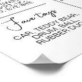 Poster Signe minimal photo 1er anniversaire (Coin)