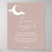 Poster Signe minimaliste Baby shower rose (Devant)