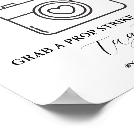 Poster Signe minimaliste de calligraphie Mariage (Coin)