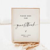 Poster Signe minimaliste Mariage, Mariage moderne