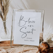 Poster Signe minimaliste moderne "Les bébés sont doux"