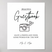 Poster Signe minimaliste moderne Mariage photo (Devant)