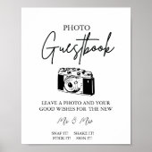 Poster Signe minimaliste moderne Mariage photo (Devant)