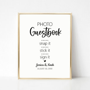 Poster Signe minimaliste moderne Mariage photo
