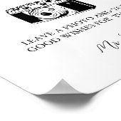 Poster Signe minimaliste moderne Mariage photo (Coin)