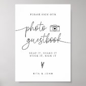 Poster Signe minimaliste moderne Mariage photo (Devant)