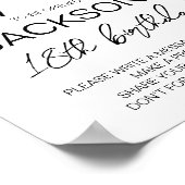 Poster Signe minimaliste moderne pour l'heure d'anniversa (Coin)