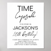 Poster Signe minimaliste moderne pour l'heure d'anniversa (Devant)