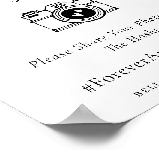 Poster Signe minimaliste Oh Snap Mariage (Coin)