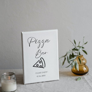 Poster Signe minimaliste Pizza Bar Pizza Dîner de répétit