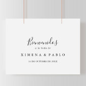 Poster Signe minimaliste simple Mariage Bienvenidos