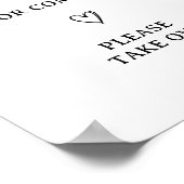 Poster Signe moderne Baby shower de Merci Faveurs (Coin)